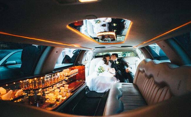 Classy wedding transportation 